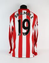 Sunderland A.F.C. Football club, Bramble (No.19) Match worn 2010-2011 Season Shirt from 9 Nov 2010