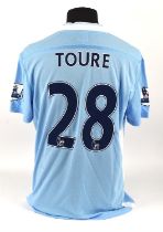 Manchester City Football Club, Kolo Toure (No.28) Season shirt 2011-2012. S/S. Match Worn during