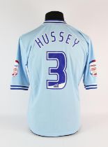 Coventry City Football club, Hussey (No.3) Season shirt from 2011-2012, S/S – Match worn 24 March