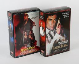 James Bond Licence to Kill - Two Sideshow 007 12 inch figures including Timothy Dalton as James