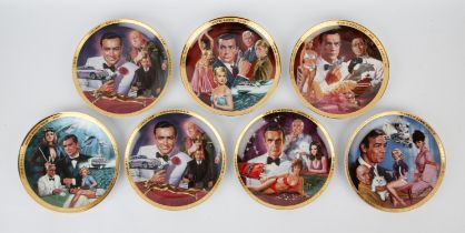 James Bond - Seven Franklin Mint collectors' plates, You Only Live Twice, Thunderball,