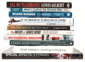 James Bond – 10 hardback and paperback books, five of which are Signed, mostly first editions,
