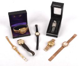 Rodania a gentleman's gold plated wristwatch with Arabic numeral and baton hour markers,