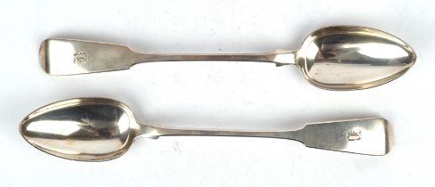 Pair of William IV basting spoons by John Mitchell, Glasgow 1835 8oz 258gm