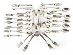 8 Old English pattern table forks Richard Crossley & George Smith IV, London 1807,