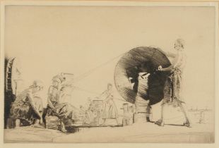 Sir William Russell Flint (British 1880-1969), Aragonese String Makers, etching, signed lower right