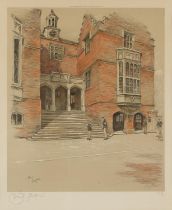 Cecil Aldin (1870-1935), Harrow from 'Public Schools' series, photolithograph, signed in pencil