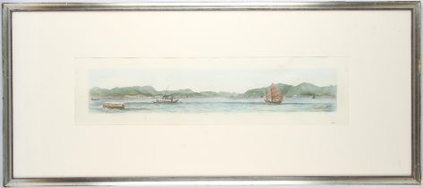 After Lt. Leopold G. Heath, Triptych of Hong Kong, Hong Kong &c. As seen from the Anchorage,