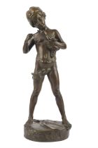 After Antoine Bofill (French, c. 1875-1939/1953), Espiecle, a figure of a boy holding a duckling,