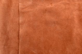 Quantity of leather hides, to comprise four tan leather Italian hides, 134 x 120cm (3) and one