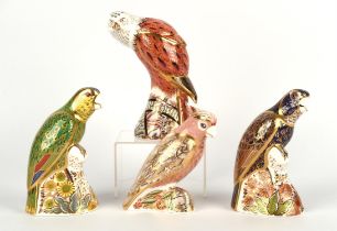 Royal Crown Derby, Paperweights, Cockatoo, limited edition 740/2500, gold stopper,