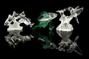 Swarovski, nine glass models to comprise an Annual Edition 1988 Sharings the woodpeckers,