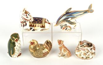 Royal Crown Derby, Paperweights, Thistle Donkey, Govier's of Sidmouth 2001, 1194/1500, gold stopper,