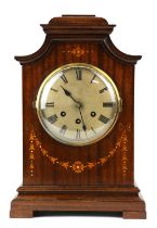 Edwardian mantel clock, decorated in the Adam taste, with brass movement and Westminster Chine