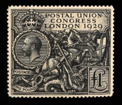 Great Britain King George V, Postal Union Congress (PUC) £1, SG438. Lightly mounted mint.