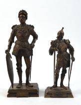 After Heinrich Fuss, (1845-1913) a bronze figure of King Arthur, based on the original by Peter