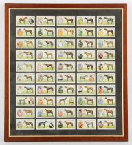 Ogden's Cigarette cards, Prominent Racehorses for 1933, a series of 50, later framed and glazed,