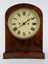 Mahogany clock by J R Arnold Charles Frodsham, 19th Century, with a plain domed case,
