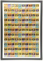 Pokemon TCG. Uncut Fossil Holo Sheet. This lot contains a framed uncut sheet featuring the