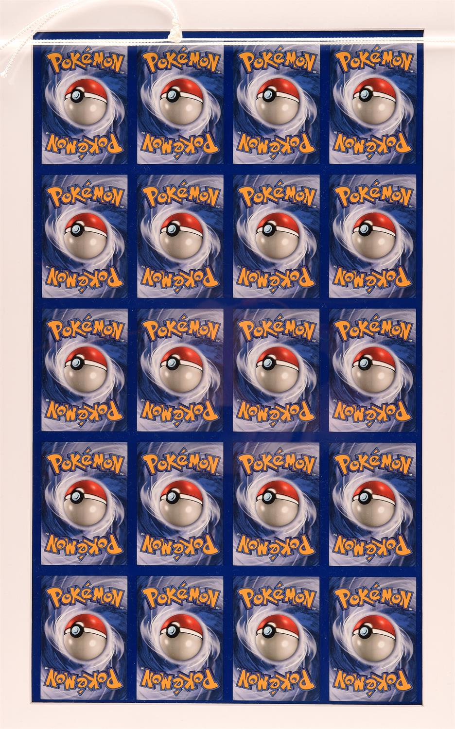 Pokemon TCG. Uncut Fossil Holo Sheet. This lot contains a framed uncut sheet featuring the - Image 10 of 13