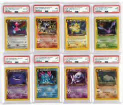 Pokemon TCG. Italian Neo Destiny Complete PSA graded Holo set. Includes popular cards such as Dark