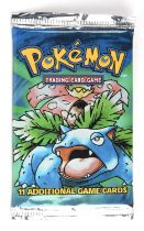 Pokemon TCG. Pokemon Base Set Sealed Booster Pack. This item is from the collection of the former