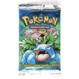 Pokemon TCG. Pokemon Base Set Sealed Booster Pack. This item is from the collection of the former