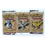 Pokemon TCG. Complete art set of Pokémon Fossil 1st edition sealed Booster Packs.