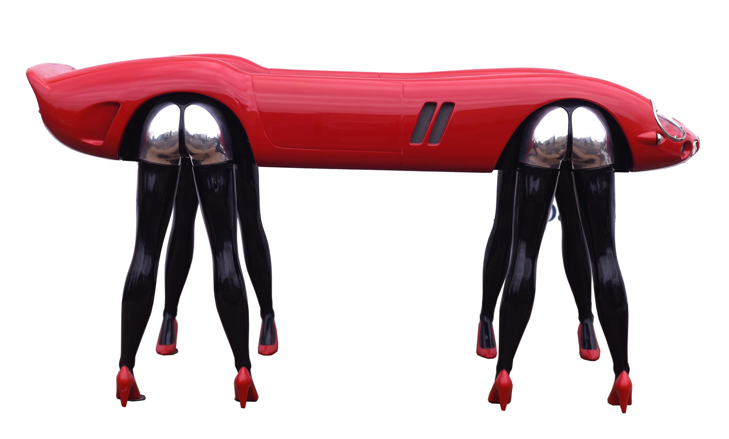 Bespoke Ferrari 250 GTO Coffee Table by Nick Butler - Titled 'P1TSTOP' With the Ferrari 250 GTO - Image 7 of 19