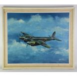 Geoff Shaw, Mosquito BIV of 105 Squadron, oil on board, signed and dated 1977, 50 x 60cm.