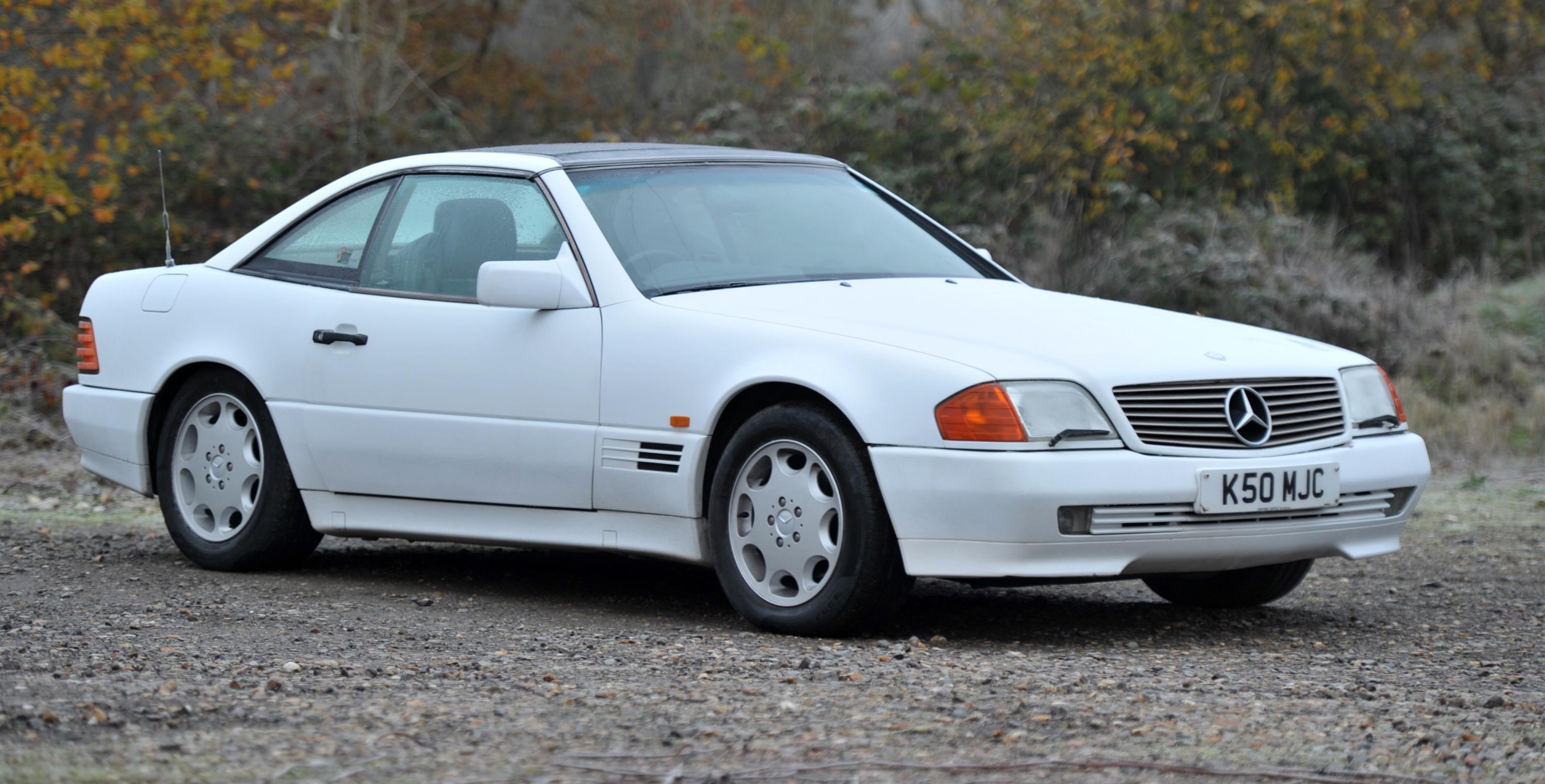 1993 Mercedes 500 SL R129 Petrol Convertible Automatic. Registration: K50 MJC. Mileage: 59,739.
