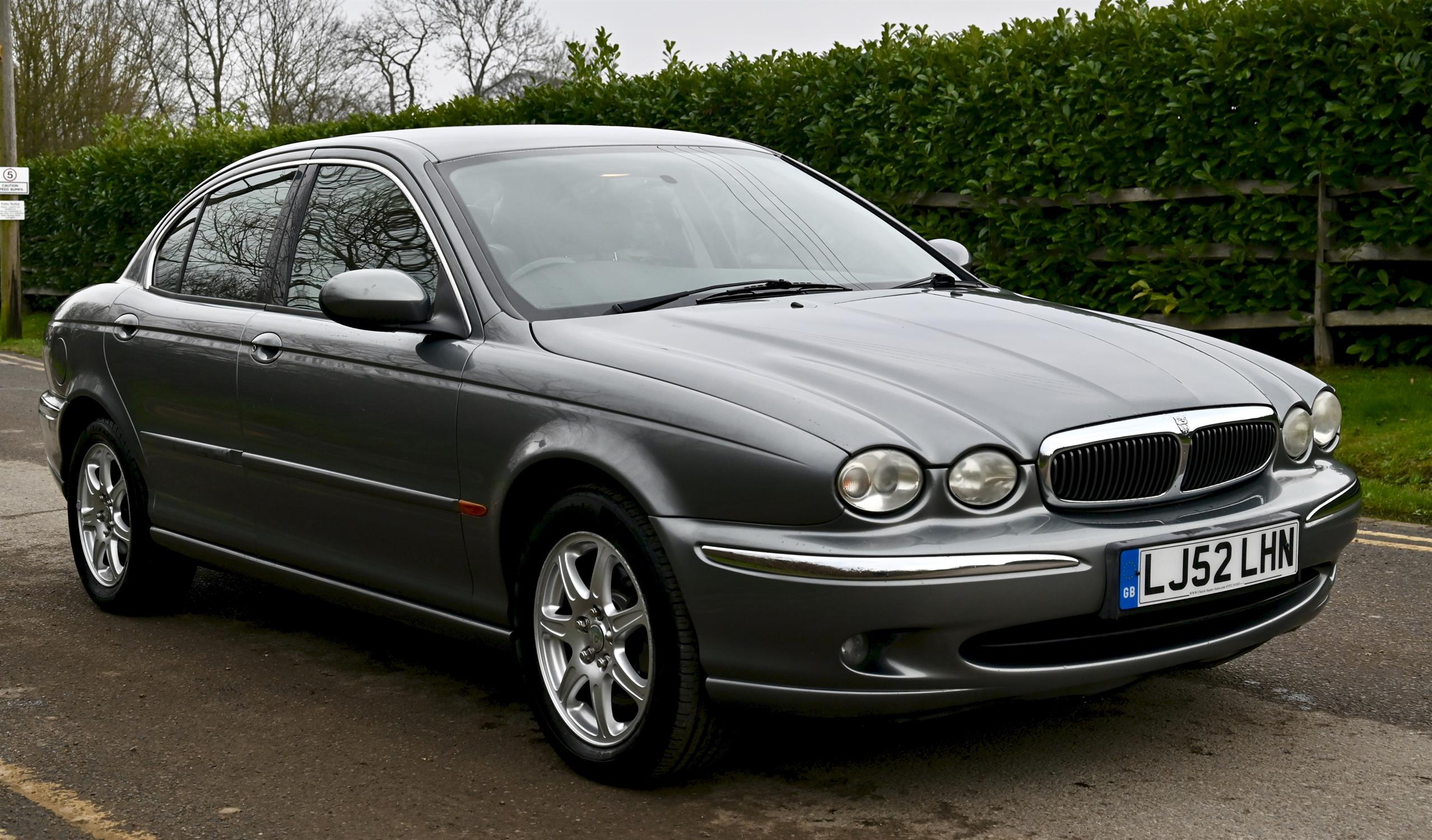 2002 Jaguar X-Type V6 Saloon. Registration number: LJ52 LHN Mileage: 94,400. Gunmetal Metallic