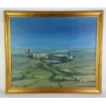 Geoff Shaw, Spitfire, oil on board, signed, 50 x 60cm. Please note this lot has the standard