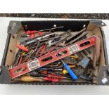 Box of various hand tools. Please note this lot has the standard Ewbank's standard buyers premium