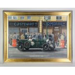 Dereck Anthony Brooks, Tourist Trophy 1929, oil on canvas, signed, 40 x 50cm. Please note this lot