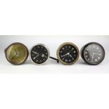 Four Vintage Car Clocks - To include Two Smith clocks and Two Watford Clocks (4).