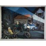 Dereck Anthony Brooks, Le Mans 1927, oil on canvas, unframed, signed and dated 93, 75 x 100cm.