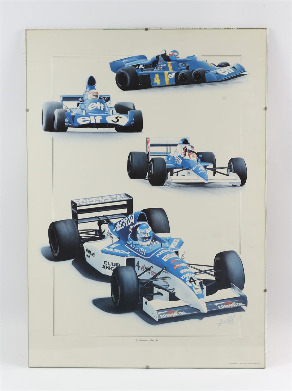 Collection of Four F1 prints - 50 years of the World Championship -1950 to 1999 framed print - Image 3 of 4