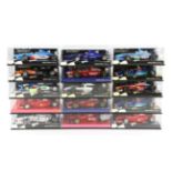 Collection of 30 Minichamps Formula 1 diecast models, All in Perspex cases, 1:43 scale, (1 box).