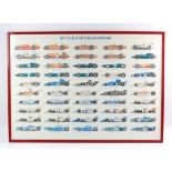 Collection of Four F1 prints - 50 years of the World Championship -1950 to 1999 framed print