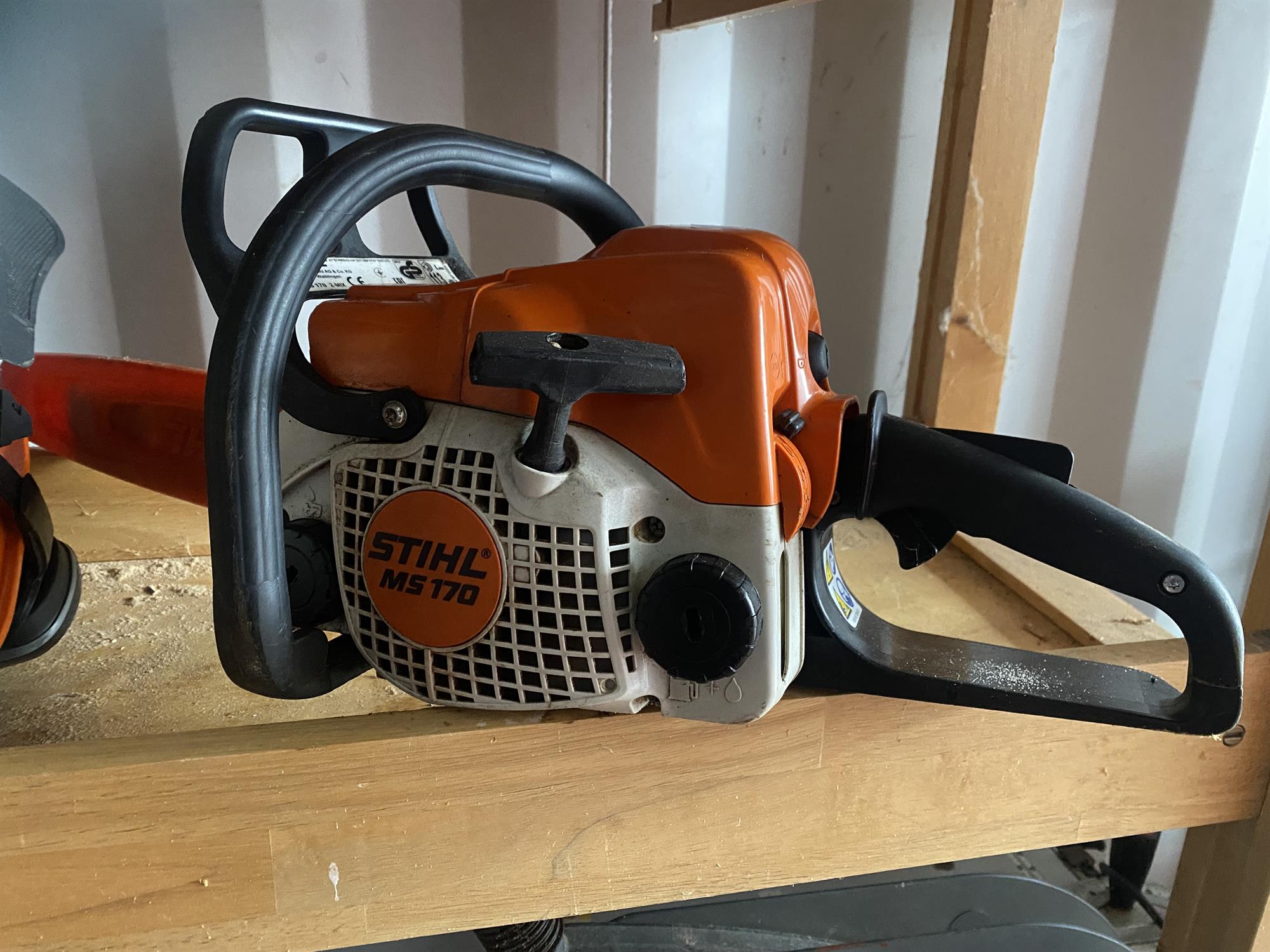 Stihl MS 170 petrol chainsaw with Stihl protective helmet. Please note this lot has the standard - Image 3 of 3