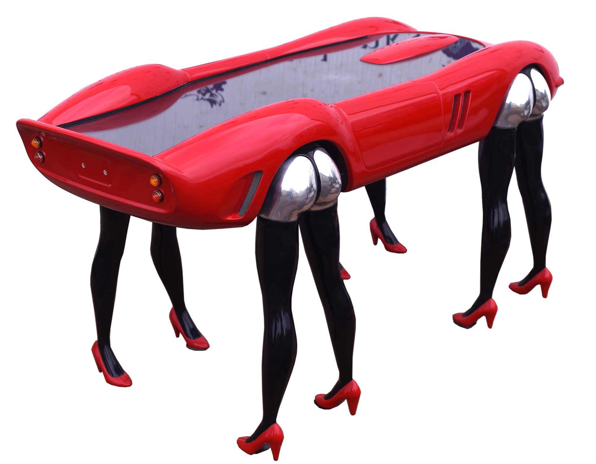 Bespoke Ferrari 250 GTO Coffee Table by Nick Butler - Titled 'P1TSTOP' With the Ferrari 250 GTO - Image 5 of 19