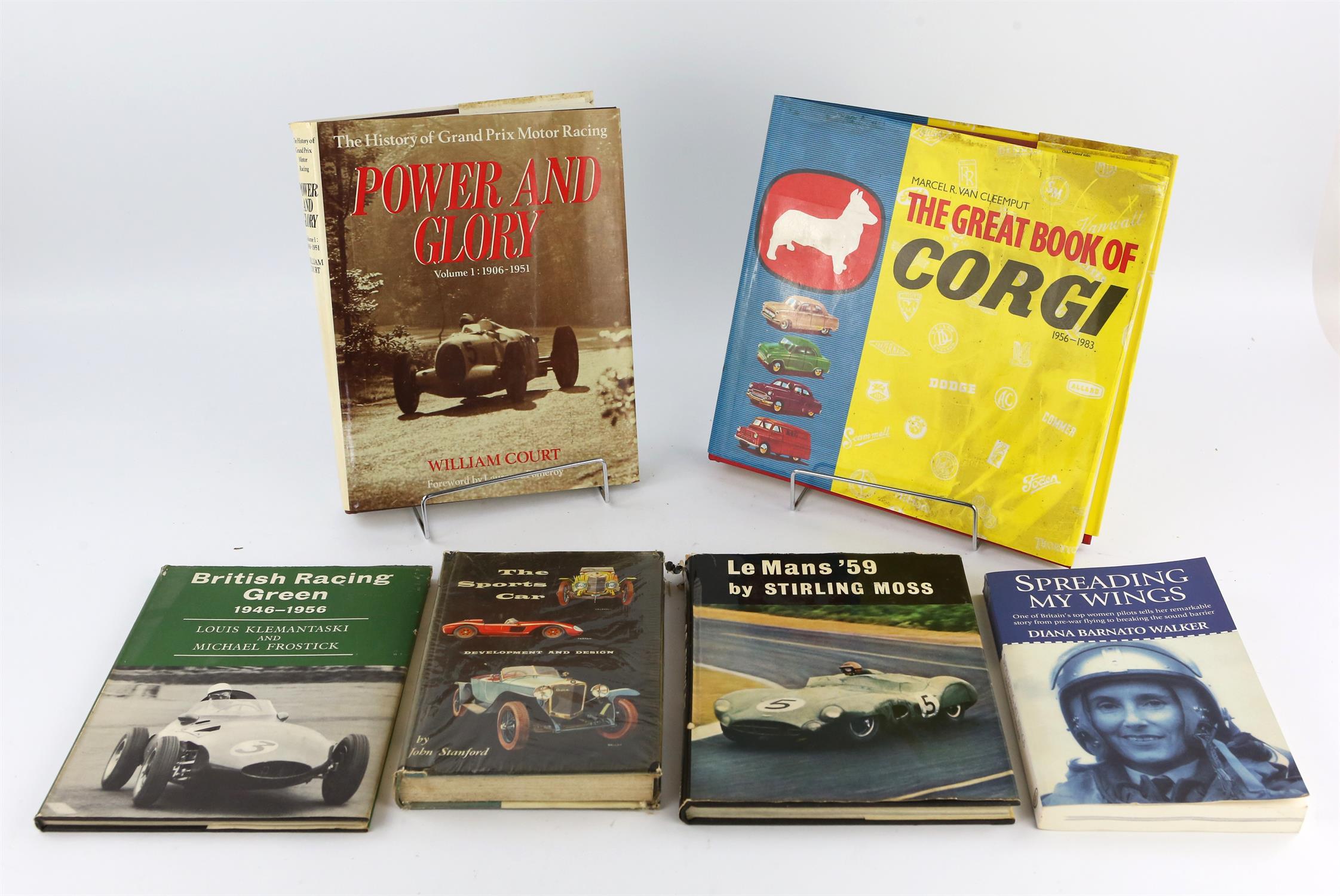 Large Collection of old and modern motor racing related book - To include Mike Hawthorn Champion