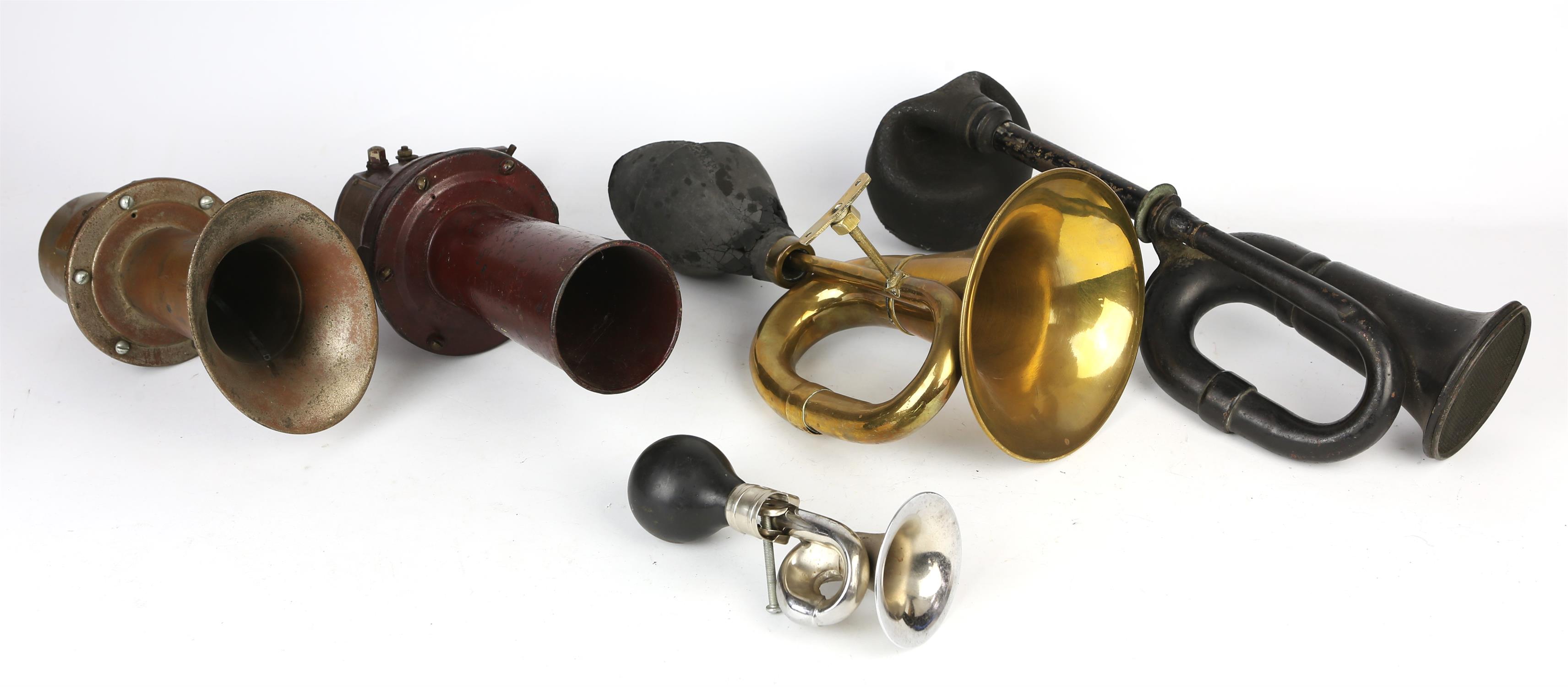 Collection of Nine Vintage Horns - To include Klaxon 12v No.7762, No.29509 and No.