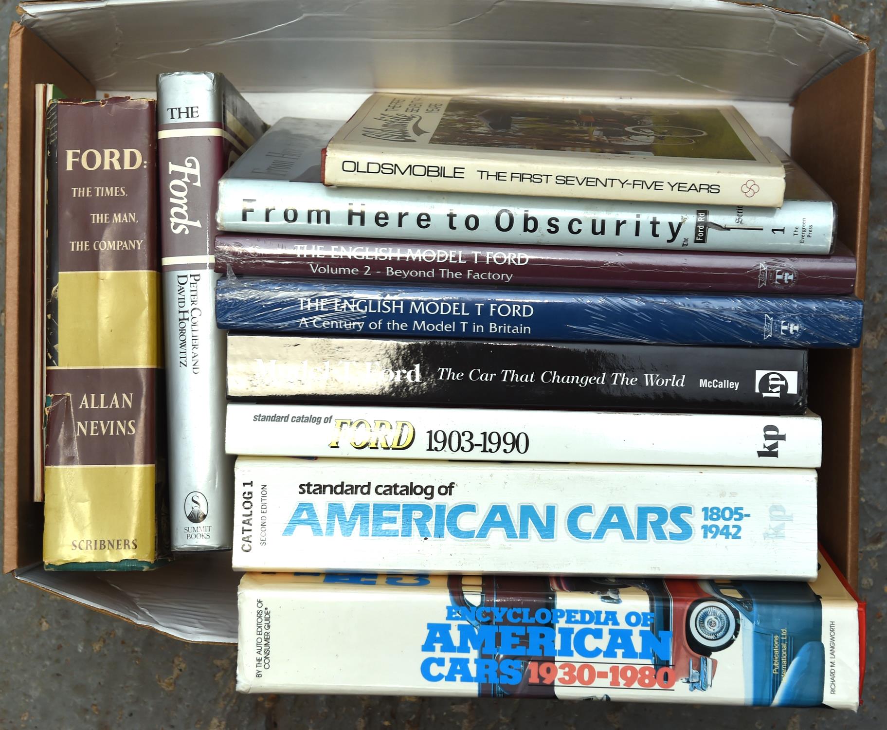 Thirteen American car books - To include Encylcopedia of American Cars 1930-1980,