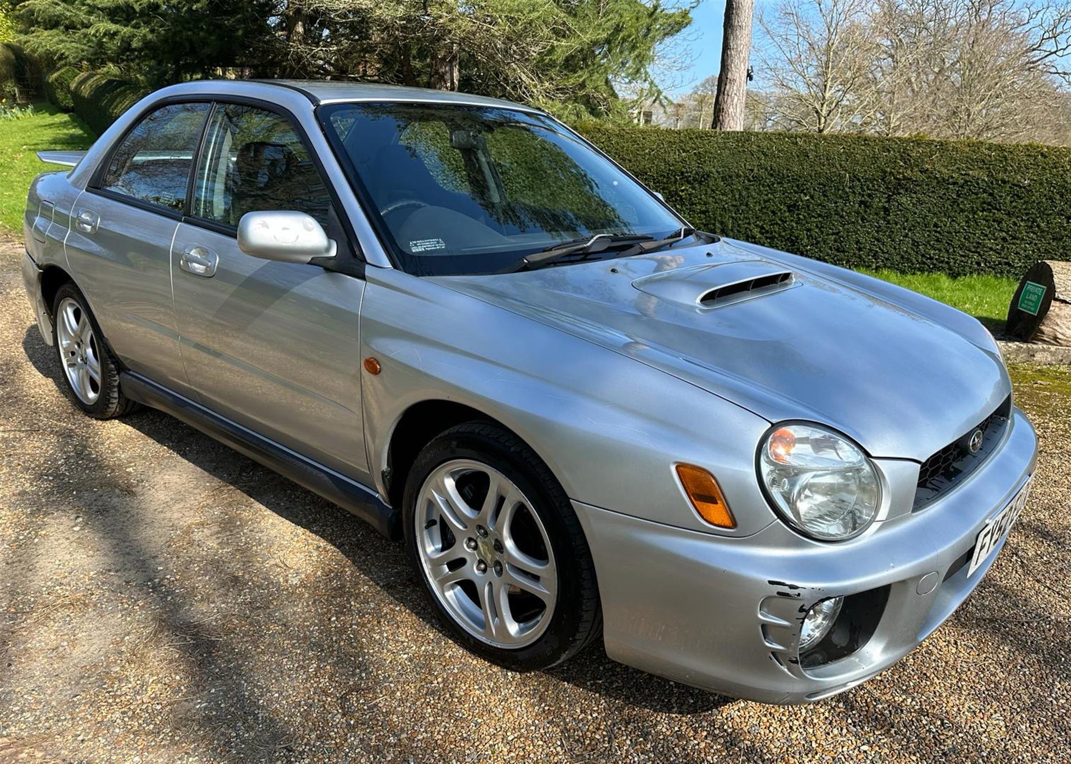 2002 Subaru Impreza 2.0 WRX AWD Turbo 4-dr Saloon. Registration: FY52 EUX. Finished in Silver.