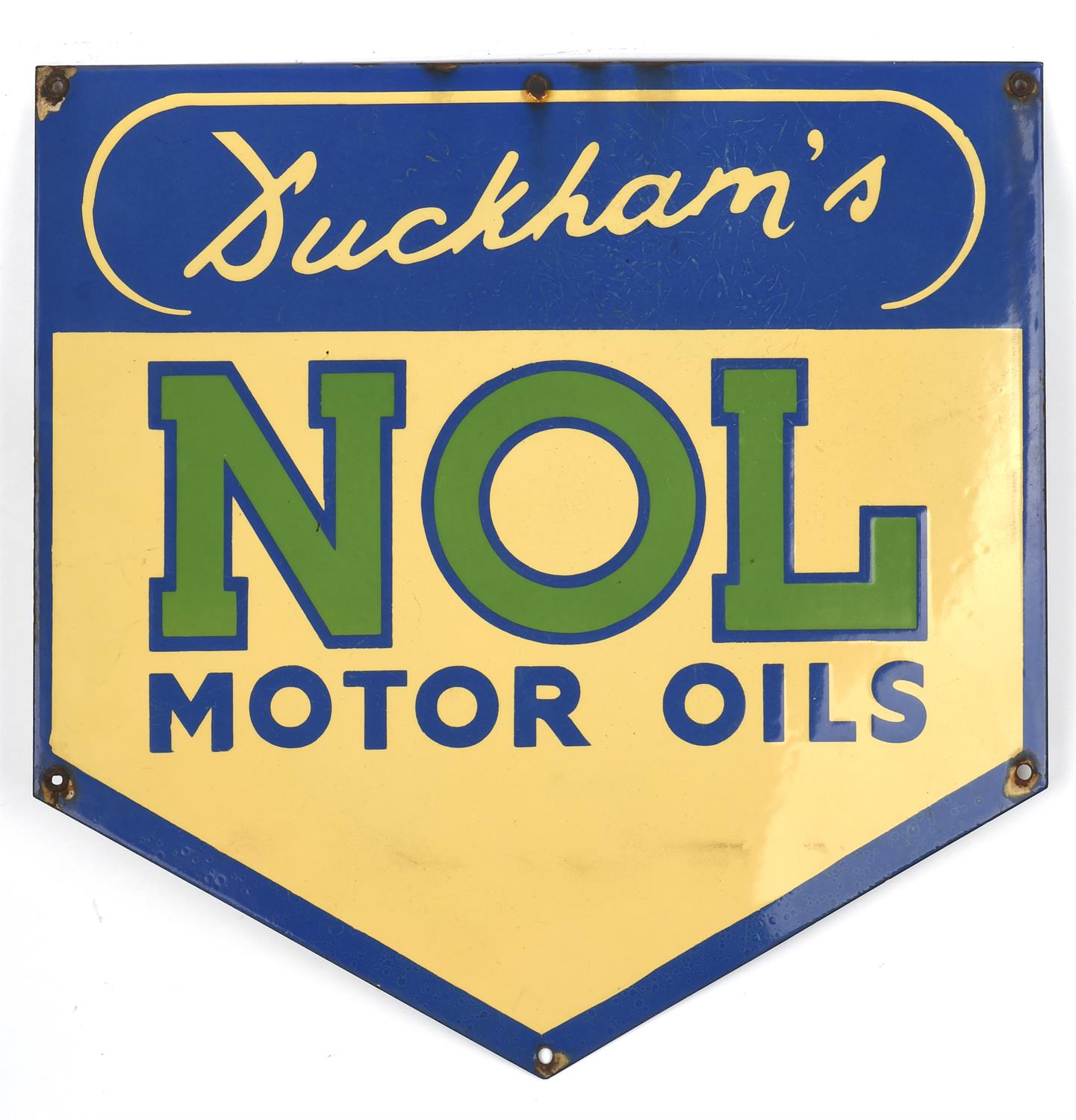 Duckhams NOL Motor Oils Enamel Sign, 43x43cm.