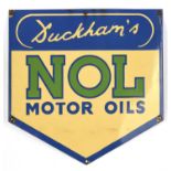 Duckhams NOL Motor Oils Enamel Sign, 43x43cm.