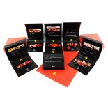 Ferrari - Six Official Formula One model collection, 1:43 scale Diecast models, all 6 with boxes.