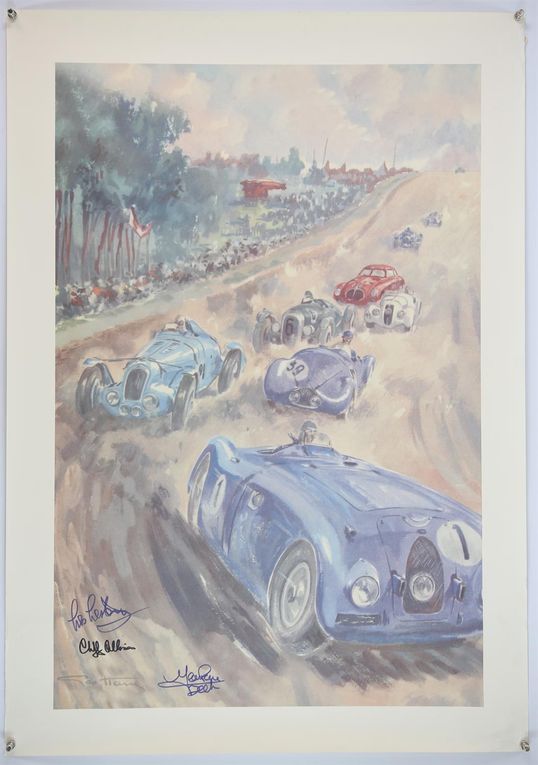 A Collection of 5 Geo Ham Large Racing Lithographs - To include, Signed by Lee Leston and two